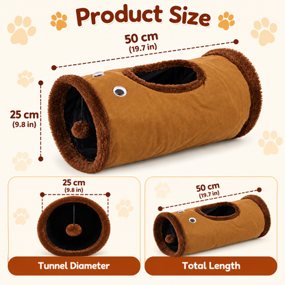 Interactive Plush Cat Tunnel Toy