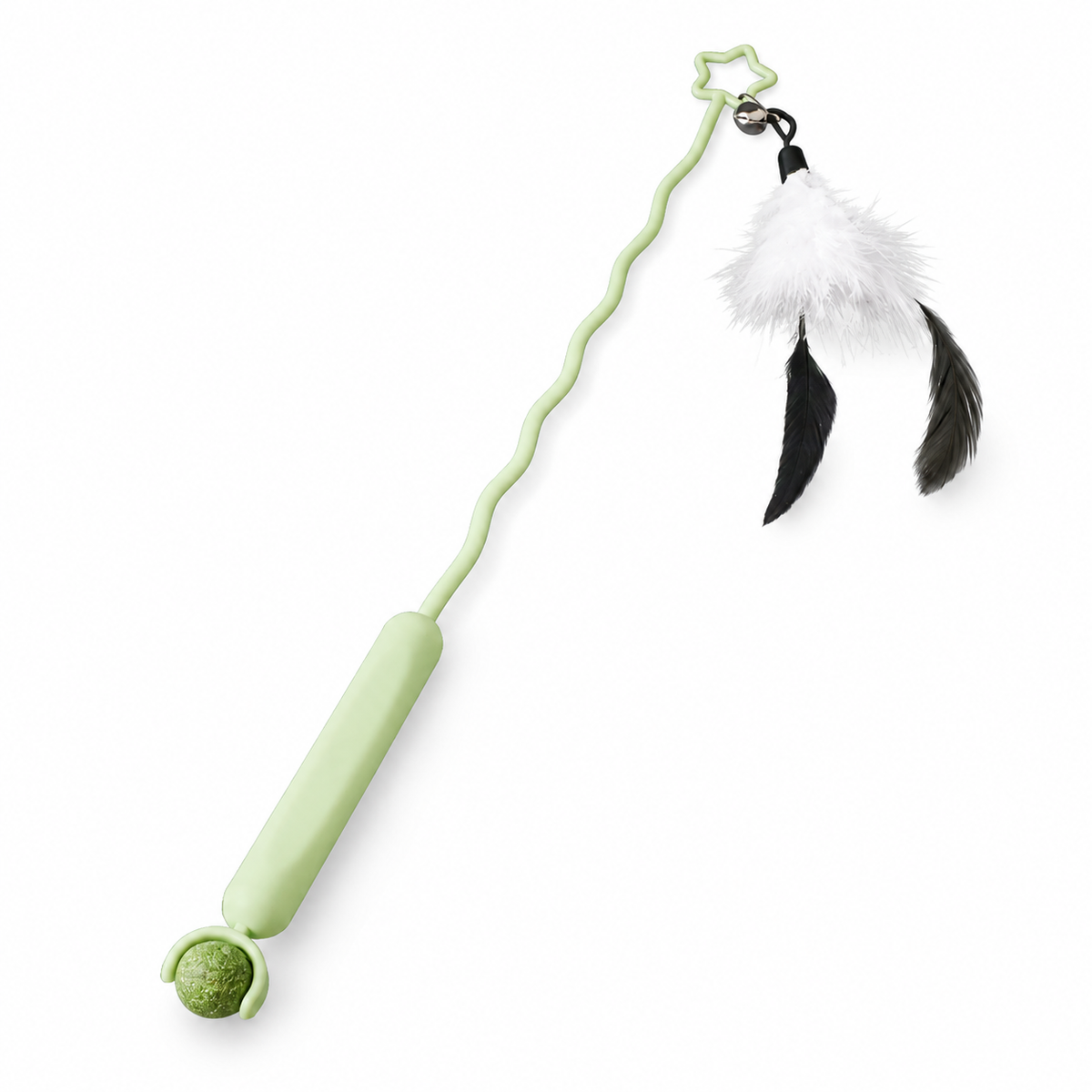 Interactive Feather Cat Teaser Wand