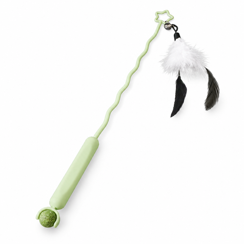 Interactive Feather Cat Teaser Wand