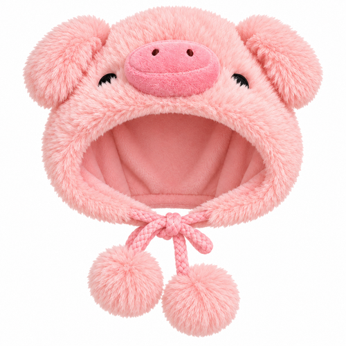 Cute Pink Pig Hoodie for Cats